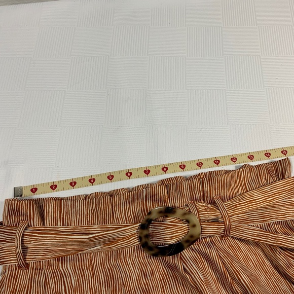 Moon River Wide Leg Orange Striped Pants - Medium - Picture 3 of 7